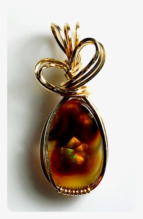 Small Fire Agate pendant, Fire Agate jewelry